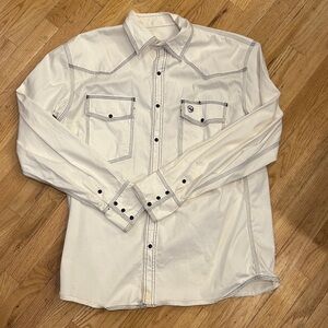 Men's White Awesome Western Welder heavy duty shirt